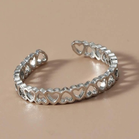 3/$30 Silver Heart Design Ring - Picture 2 of 4